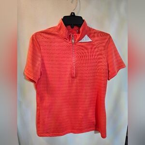 Women's Coral Quarter-Zip Top